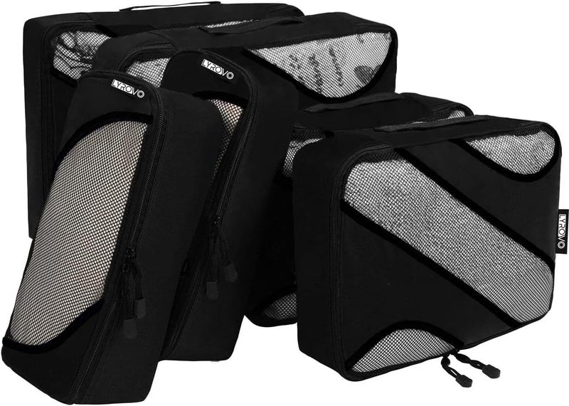 Lyrovo Nylon 6 Set Packing Cubes 3 Various Sizes Travel Luggage Packing Organizers Accessories - Image 5