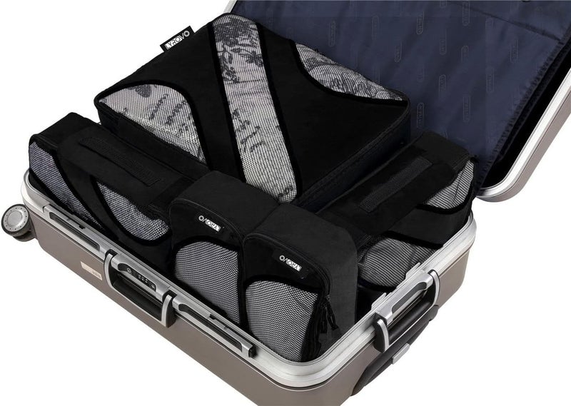 Lyrovo Nylon 6 Set Packing Cubes 3 Various Sizes Travel Luggage Packing Organizers Accessories - Image 4