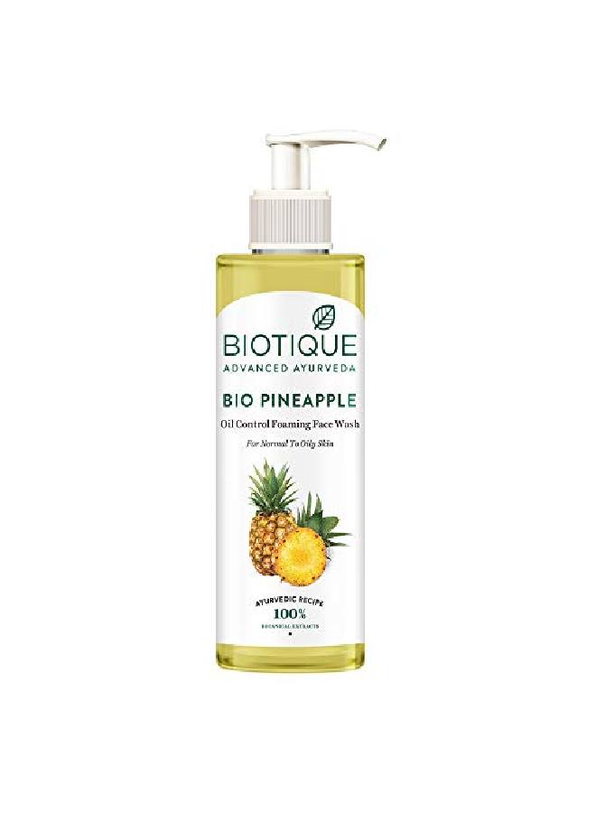 Biotique Bio Pineapple Oil Control Foaming Face Wash 200 Ml - Image 1