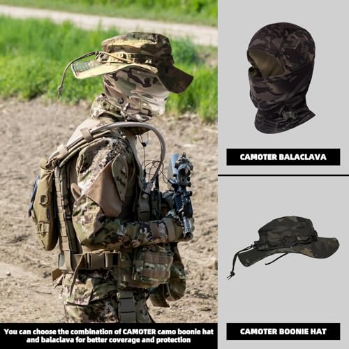CAMOTER Camo Balaclava Ski Face Mask UV Protector for Man and Women Hunting Fishing Motorcycle Windproof&Military Tactical (Polyester, Camo CP Black) - Image 4