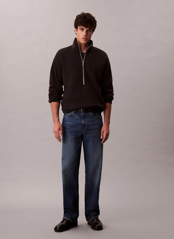 CALVIN KLEIN Oversized Half Zip Sweatshirt