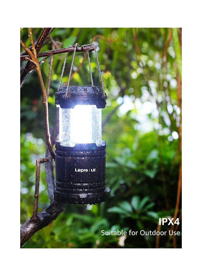 2-Pack Portable LED Camping Lantern Flashlights Survival Kit For Emergency Black/Silver 18x8.5x8.5cm - Image 3