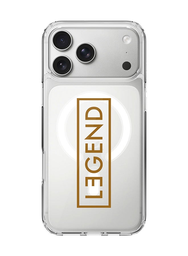 Stylizedd Classic Clear MagSafe Case for iPhone 17 Pro Max , Hybrid Soft Case Flexible Edges Anti Drop TPU PC Gel Thin Transparent Cover [ Designed for iPhone 17 Pro Max ] - Legend