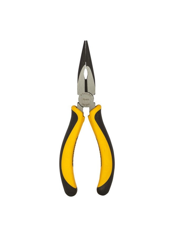 Stanley STANLEY 70-483 6 Sturdy Steel Long Nose Plier Double Color Sleeve - 24 x 14 x 19 Centimeters (Yellow and Black)  - Image 1