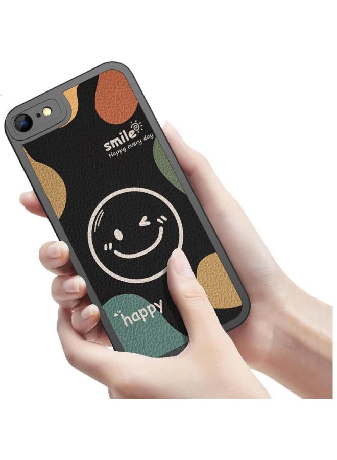 Hotfire Iphone 8/7/Se Case, Iphone 7/8/Se Protective Cover, Shockproof Smiley Face Lambskin Frosted Upgraded Lens Full Protection Silicone Simple Design For Men And Women - Image 1