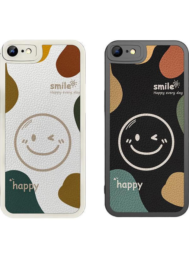 Hotfire Iphone 8/7/Se Case, Iphone 7/8/Se Protective Cover, Shockproof Smiley Face Lambskin Frosted Upgraded Lens Full Protection Silicone Simple Design For Men And Women - Image 2