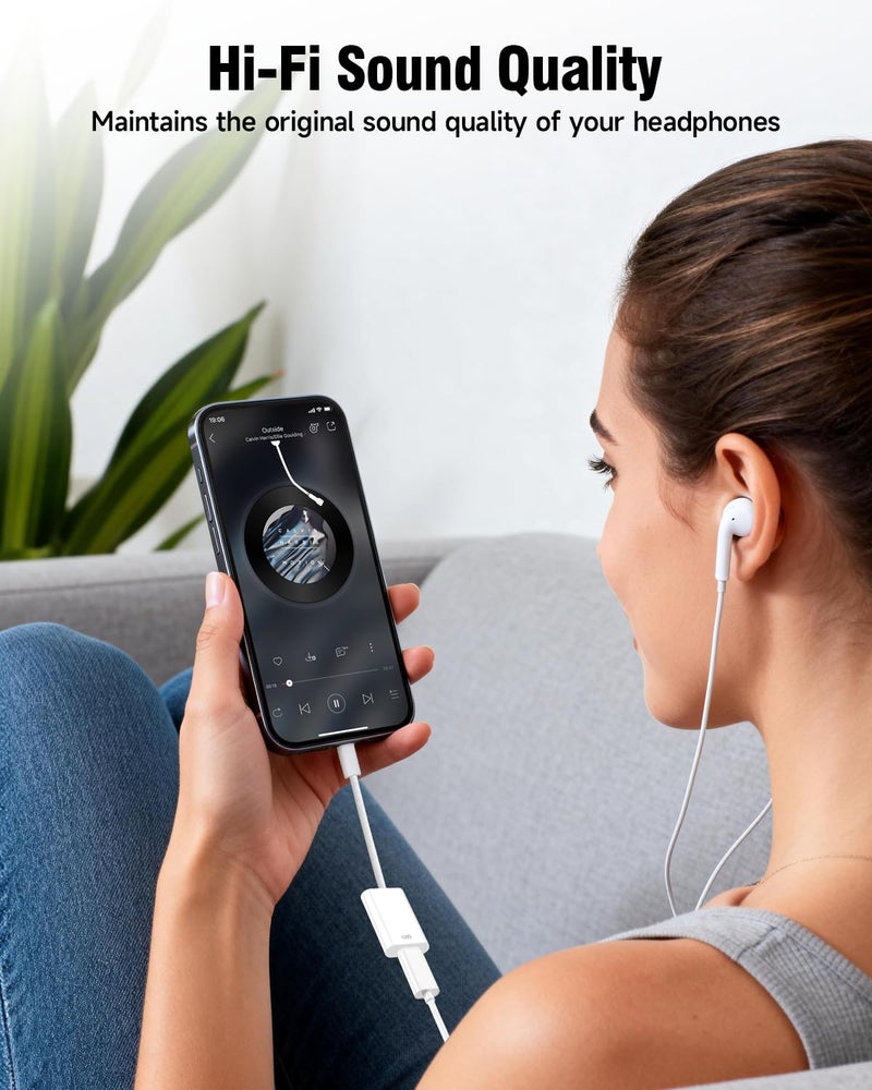 GetsISKON USB C to Lightning Headphone Audio Adapter, Type C Male to Female Lightning Earphone Converter with Charge/Data Transfer, Compatible with iPhone 17/16/15 Plus/Pro/Max, iPad Pro/Air 6/5/4, MacBook - Image 3