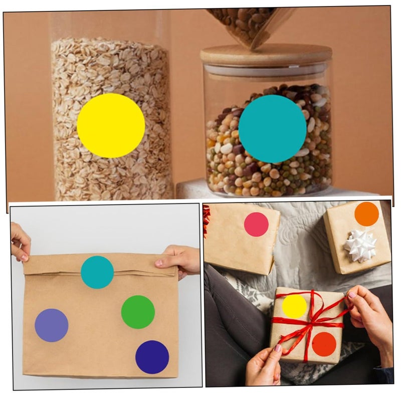20 ملصق دائري بنقط لاصقة ذاتية لمشاريع DIY، وترميز الألوان للمخزون، والأنشطة المدرسية، وملصقات ختم متعددة الاستخدامات - Image 4