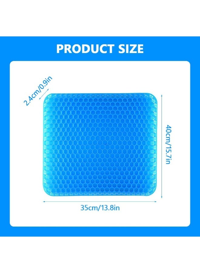 Gel Seat Cushion with Honeycomb Design, Double Layer Pressure Relief Cushion with Washable Cover for Office Chair, Car Seat and Wheelchair - Image 4