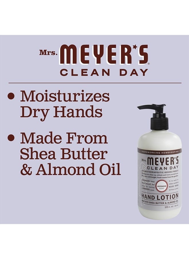 Mrs. Meyer's Clean Day Hand Lotion for Dry Hands, Non-Greasy Moisturizer Made with Essential Oils, Lavender, 12 oz  - Image 3