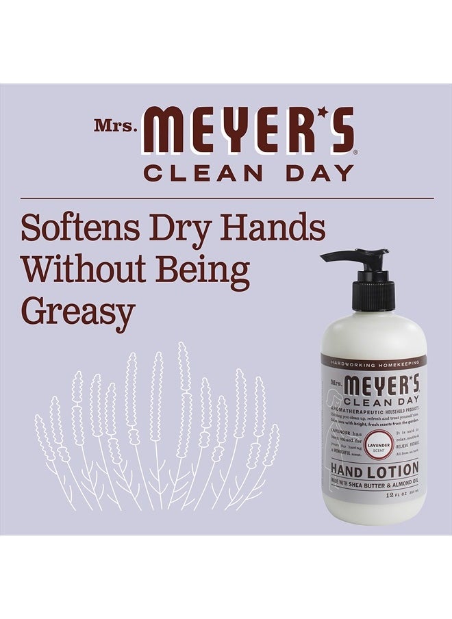 Mrs. Meyer's Clean Day Hand Lotion for Dry Hands, Non-Greasy Moisturizer Made with Essential Oils, Lavender, 12 oz  - Image 4