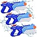 Quanquer 3 Pack Water Guns for Kids Adults  600CC Squirt Water Toy Gun Super Blaster Soaker Long Range High Capacity Swimming Pool Beach Outdoor Fighting Toy for Boys Girls Blue - Image 4