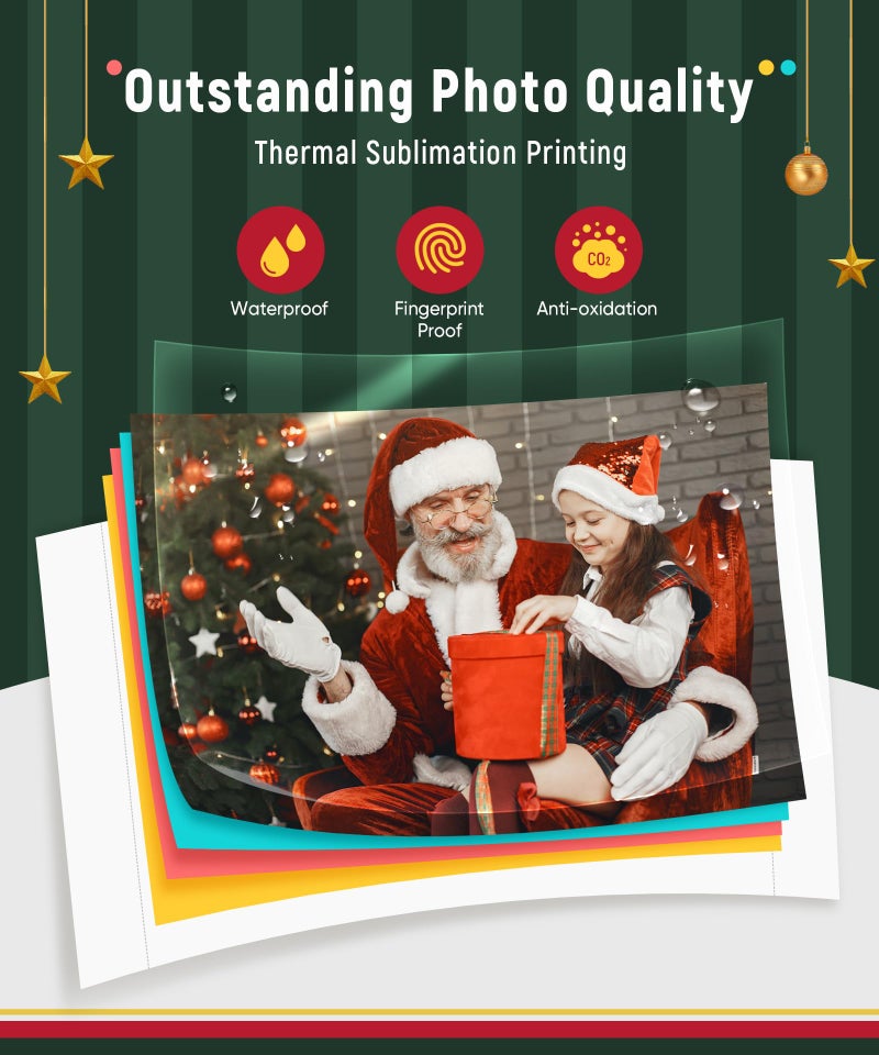 Liene M100 4x6'' Photo Printer, Wi-Fi Picture Printer, 20 Sheets, Full-Color Photo, Instant Phone Printer for iPhone, Android, Smartphone, Thermal Dye Sublimation, Portable Photo Printer for Home Use - Image 2