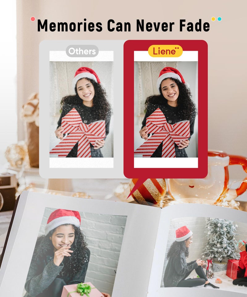 Liene M100 4x6'' Photo Printer, Wi-Fi Picture Printer, 20 Sheets, Full-Color Photo, Instant Phone Printer for iPhone, Android, Smartphone, Thermal Dye Sublimation, Portable Photo Printer for Home Use - Image 4