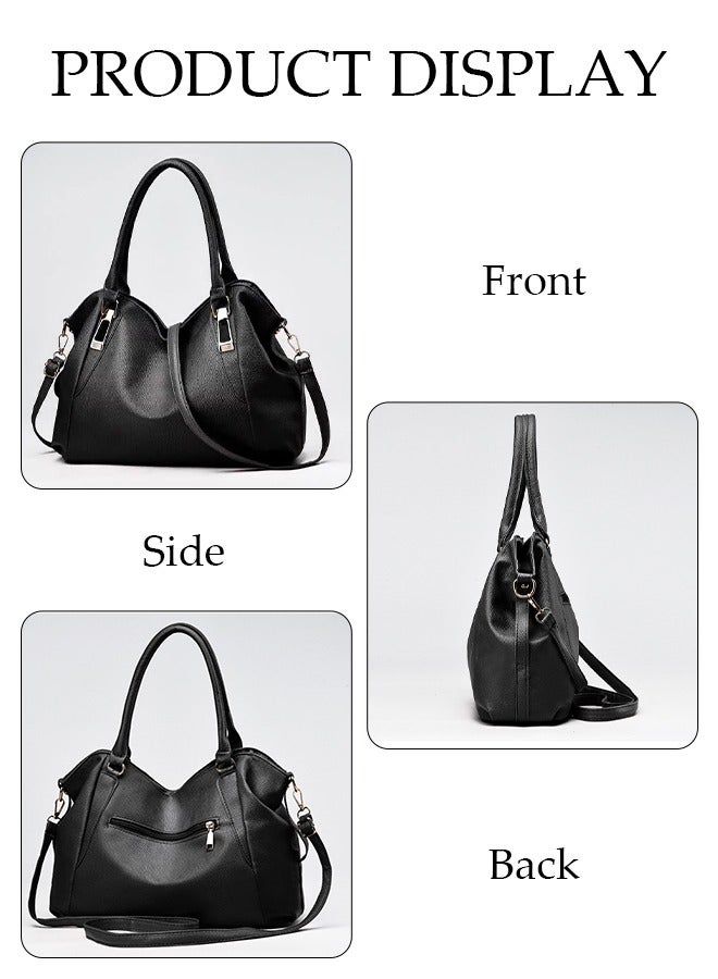 DUNISO Women's Fashion Handbag Faux Leather Crossbody Bag For Women Large Capacity Tote Bags Top Handle Satchel Fashionable Travel Shoulder Bag For Ladies  - Image 2