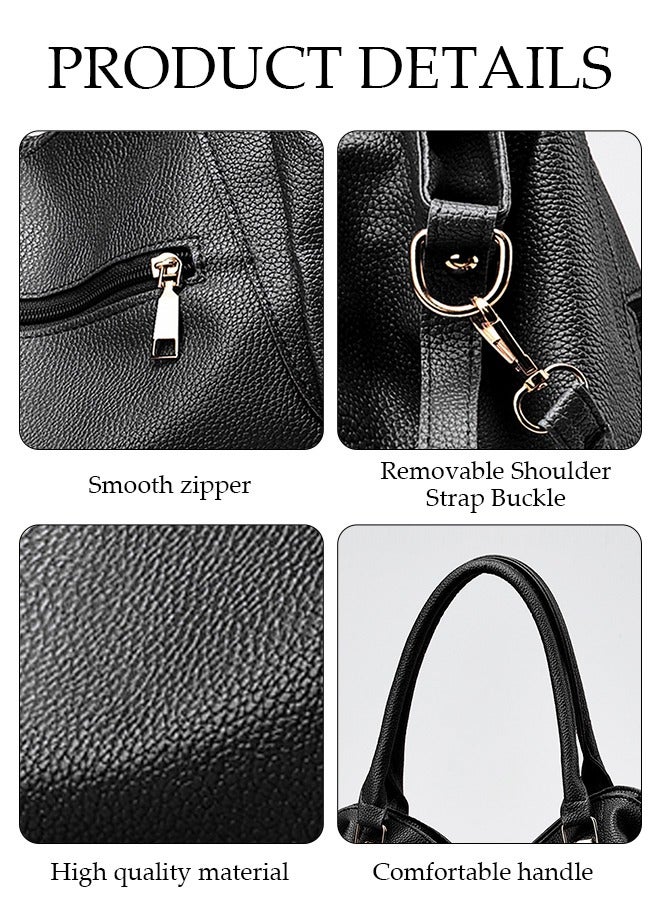 DUNISO Women's Fashion Handbag Faux Leather Crossbody Bag For Women Large Capacity Tote Bags Top Handle Satchel Fashionable Travel Shoulder Bag For Ladies  - Image 3