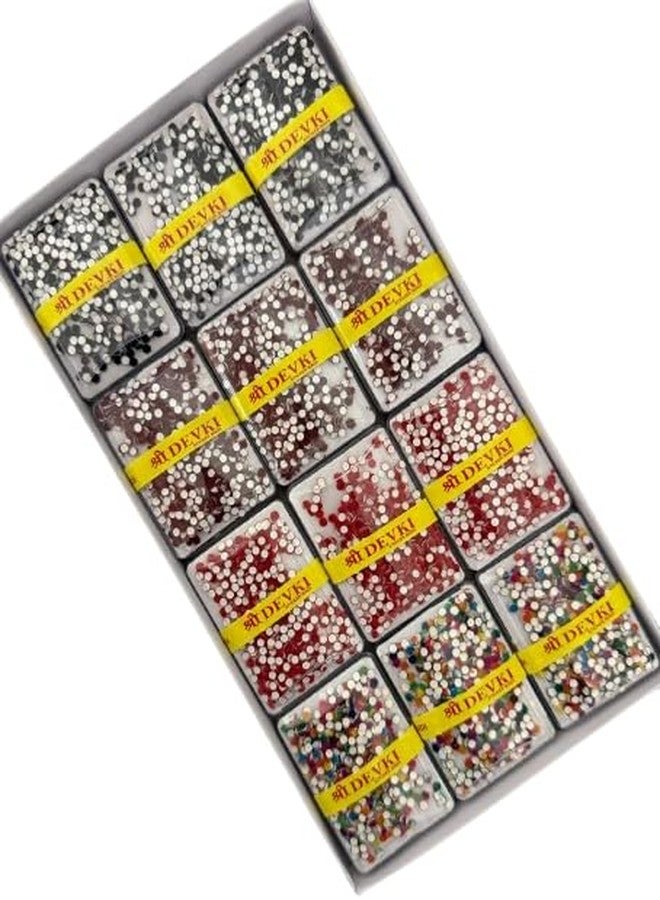 Velvet Bindis for Women and Girls, Mixed Colors Red Maroon Multicolor, Small Size, Pack of 12 - Image 1