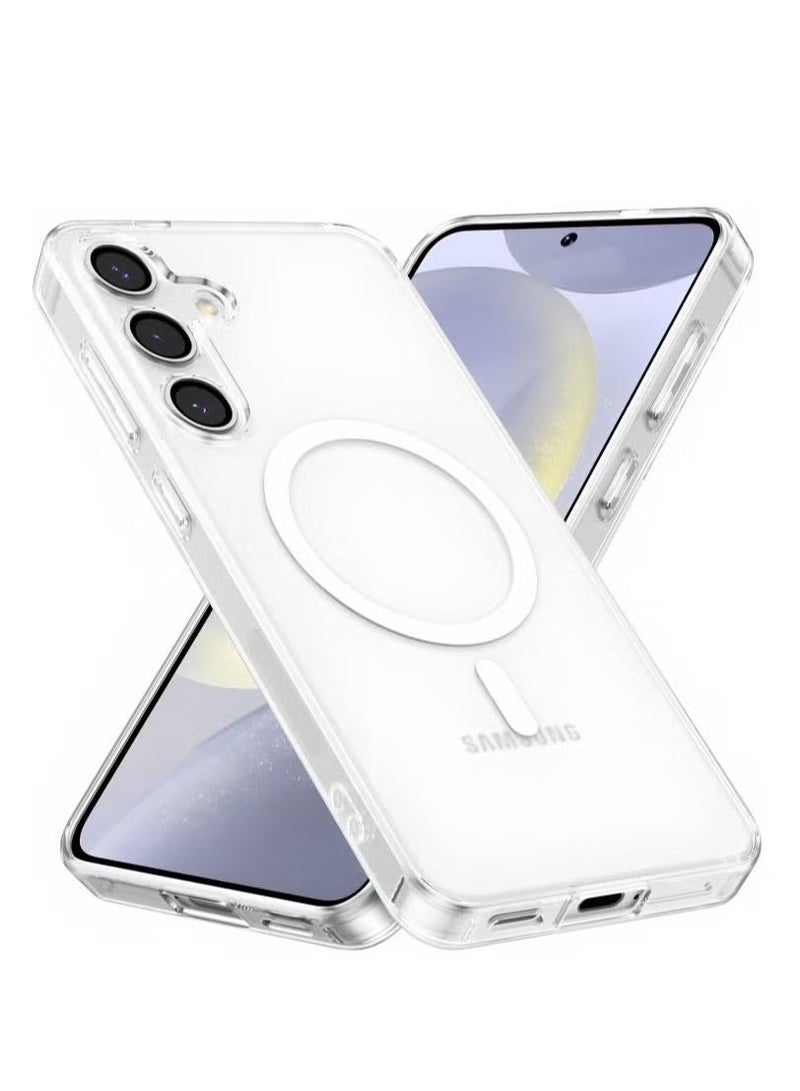 ELTRAZONE Crystal Clear Samsung Galaxy S25 Case | Non-Yellowing, Slim & Shockproof | Anti-Scratch, Wireless Charging Compatible, Magnetic Transparent Cover for Galaxy S25 (6.2-Inch) - Image 1