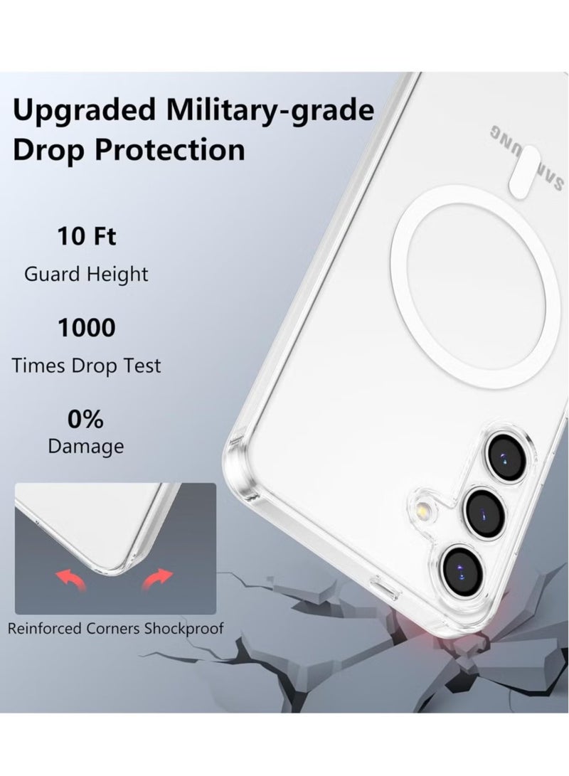ELTRAZONE Crystal Clear Samsung Galaxy S25 Case | Non-Yellowing, Slim & Shockproof | Anti-Scratch, Wireless Charging Compatible, Magnetic Transparent Cover for Galaxy S25 (6.2-Inch) - Image 3