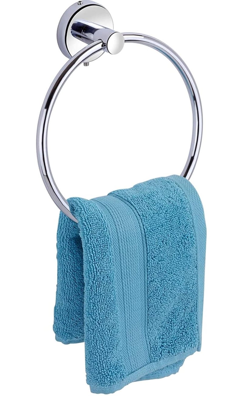 Stainless Steel Towel Ring for BathroomWash BasinNapkinTowel HangerBathroom Accessories Stainless Steel Napkin Ring Towel stand Napkin Hanger Towel RingHolderHanger Size 10X10X5 CMS colorsilver pack of 1pc  - Image 1