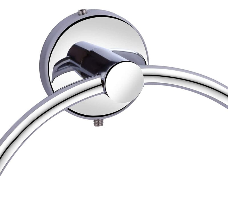 Stainless Steel Towel Ring for BathroomWash BasinNapkinTowel HangerBathroom Accessories Stainless Steel Napkin Ring Towel stand Napkin Hanger Towel RingHolderHanger Size 10X10X5 CMS colorsilver pack of 1pc  - Image 4