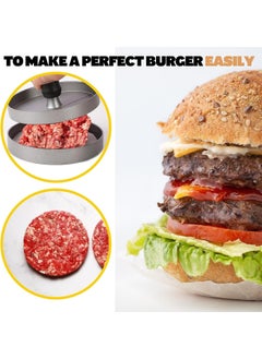 STOCKCLUB STOCKCLUB Burger Press Hamburger Press Patty Maker 47 inches NonStick Aluminum Burger Press Patty Maker Mold for Barbecue Grill Stuffed Cheeseburger Burger  - Image 5