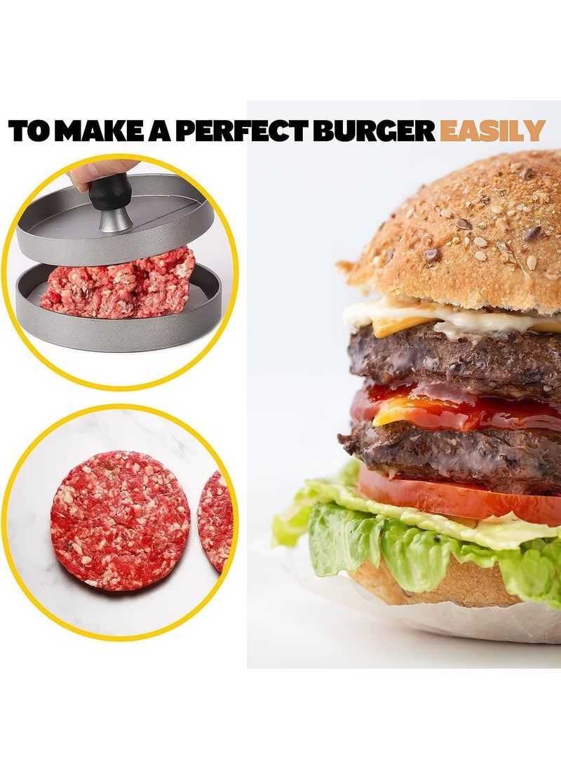 STOCKCLUB - STOCKCLUB Burger Press Hamburger Press Patty Maker 47 inches NonStick Aluminum Burger Press Patty Maker Mold for Barbecue Grill Stuffed Cheeseburger Burger - Image 1