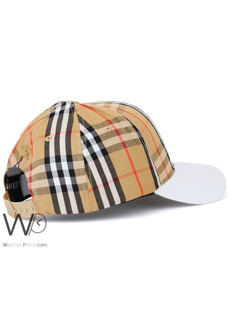 BURBERRY Burberry BT Baseball Beige White Cap Cotton Hat  - Image 2
