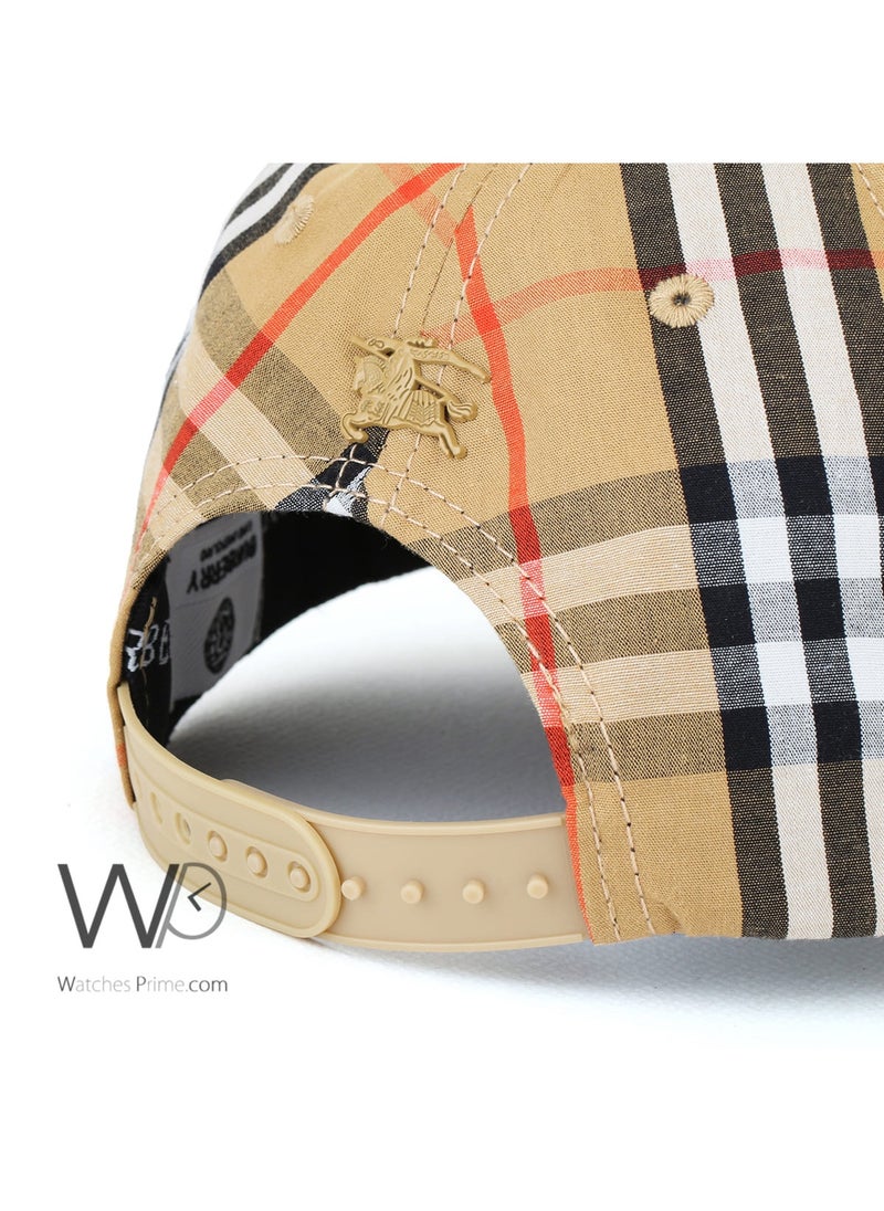 BURBERRY Burberry BT Baseball Beige White Cap Cotton Hat  - Image 3