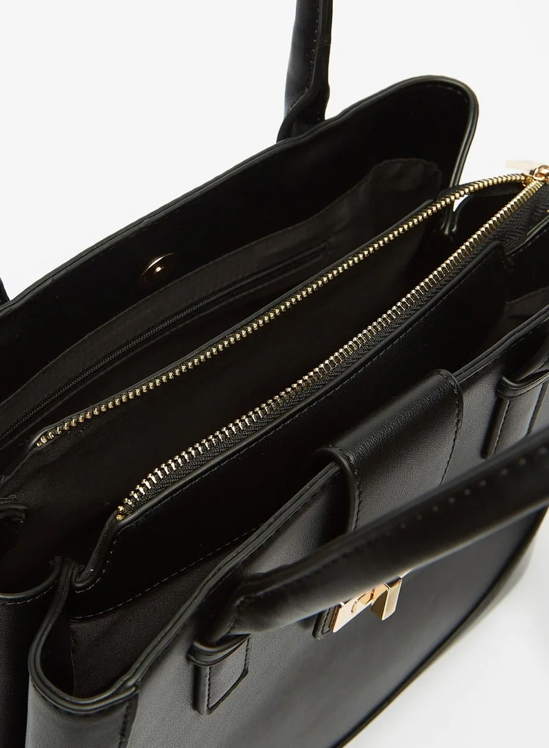 فلورا بيلا من شو إكسبرس Womens Solid Tote Bag with Double Handle and Zip Closure