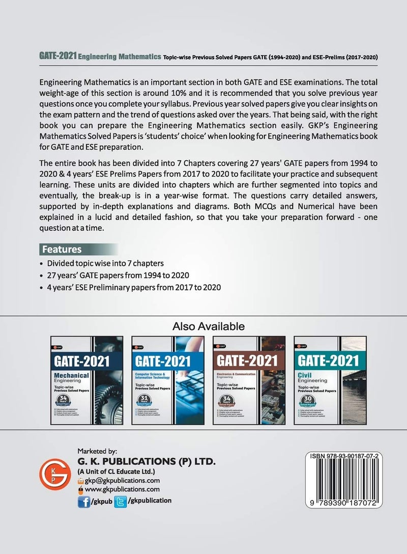 GATE 2021 & ESE Prelim 2021 - Engineering Mathematics - Topicwise Previous Solved Papers  - Image 2