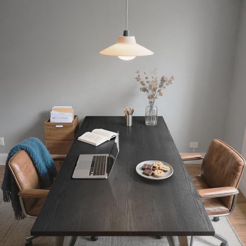 Micpolo Peel and Stick Wallpaper Wood Contact Paper Black Wood Grain Wall Paper Thicken Textured Waterproof Easy to Clean Decorative Self-Adhesive Film for Cabinets and Drawers Surfaces 17.5In X 118In - Image 5
