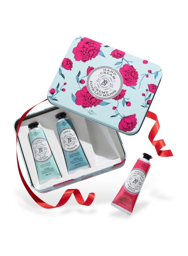 لا شاتلين كريم اليدين لا شاتلين بزبدة الشيا بنسبة 20%، علبة سفر، مجموعة هدايا للنساء، مجموعة عناية مغذية باليدين لعيد الأم (حليب جوز الهند، الشيا، الليتشي والتوت البري) - Image 1