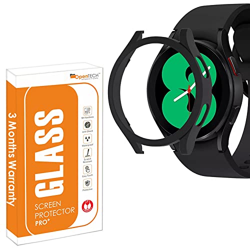 OpenTech® Hard Matte Silicone Protection Front Case Cover for Samsung Galaxy Watch 5 (44mm) (No Screen Protector Attached) (BLACK) - Image 1