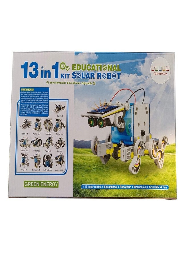Qwick Click 13 in 1 DIY Solar Robot Kit for Kids Ages 10-16, Educational STEM Building Toys to Construct Solar-Powered Boat, Car, Crab, Dog, Turtle, Robot & More - Engineering Kit for Boys & Girls - Image 1