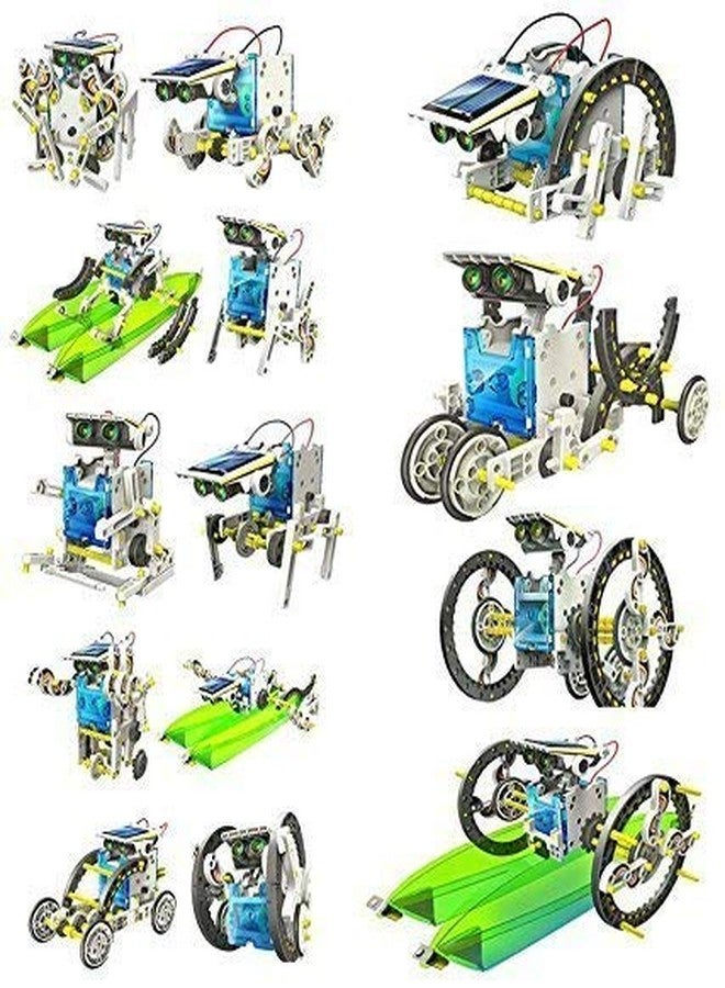 Qwick Click 13 in 1 DIY Solar Robot Kit for Kids Ages 10-16, Educational STEM Building Toys to Construct Solar-Powered Boat, Car, Crab, Dog, Turtle, Robot & More - Engineering Kit for Boys & Girls - Image 3