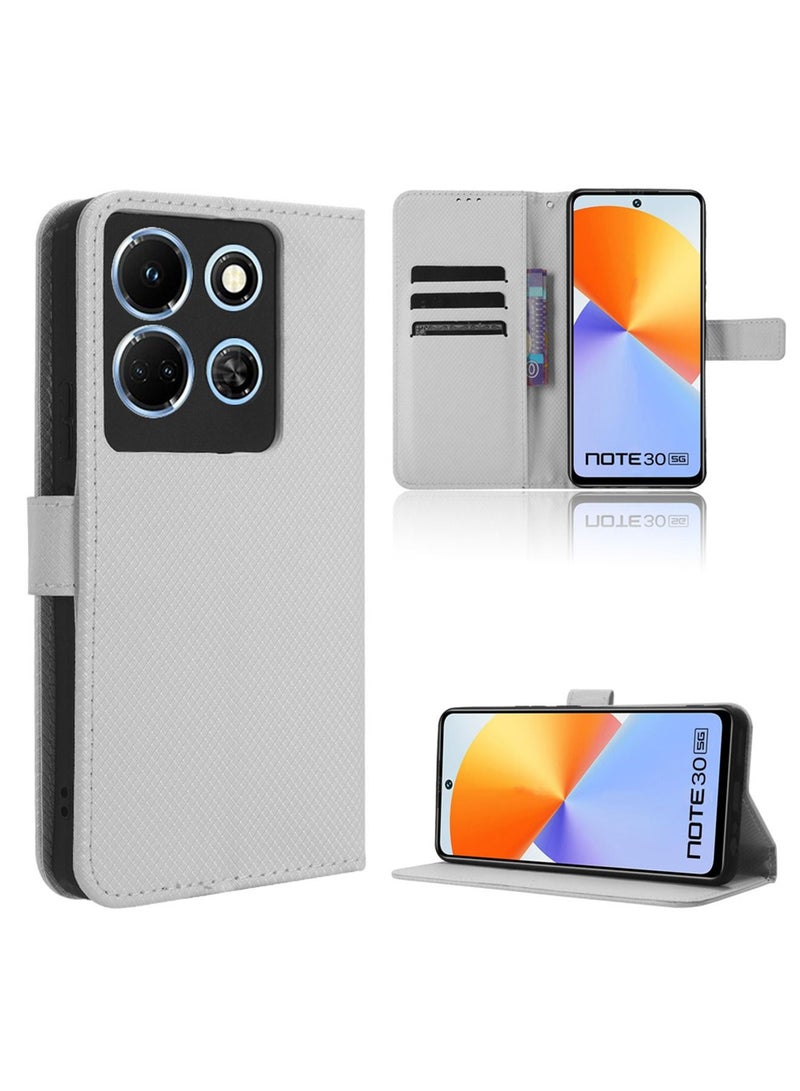Infinix Note 30 5G/X6711 Phone Case Cover With Full Body Camera Len Protector PU Leather Wallet Card Holder Shockproof Protective Back Cover With Release Hand Phone Holder Daily Video Kickstand  - Image 3