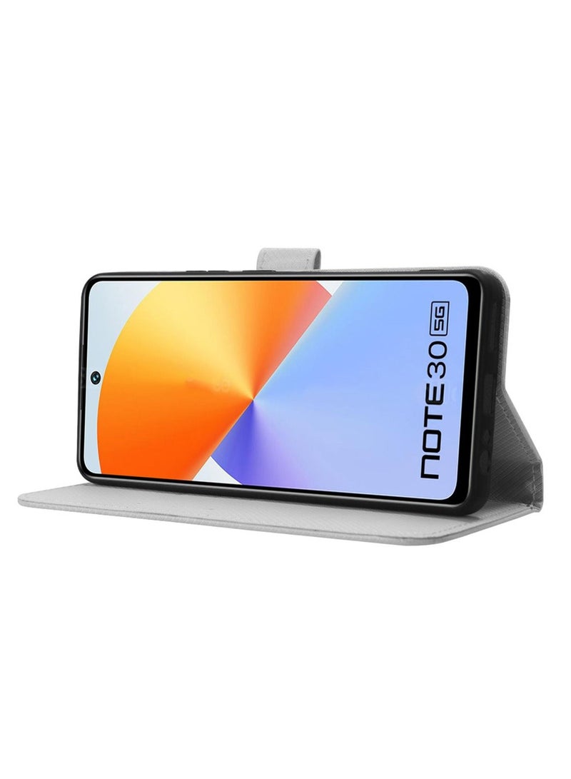 Infinix Note 30 5G/X6711 Phone Case Cover With Full Body Camera Len Protector PU Leather Wallet Card Holder Shockproof Protective Back Cover With Release Hand Phone Holder Daily Video Kickstand  - Image 5