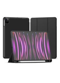 Terra iPad Terra Cover for Apple iPad 12.9/2018/2020/2021/2022 inch with Smart Pen Holder Slim Smart Cover with Fabric Stand Black  - Image 1