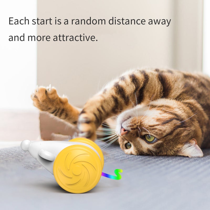 Interactive Cat Toys, Smart Electric Interactive Cat Teaser Toy Colorful for Most Cats and Kittens Indoor Exercise Toys Interactive Moving Toy for Cats - Image 3