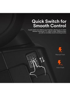 Godox Godox V860III-C Camera Flash Speedlight for Canon, 2.4G TTL 1/8000S HSS Speedlite Flash for Canon, 7.2V/2600mAh Rechargeable Li-ion Battery, 0.01-1.5s Recycle Time, 10 Levels LED Modeling Lamp  - Image 2