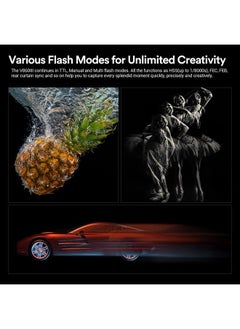 Godox Godox V860III-C Camera Flash Speedlight for Canon, 2.4G TTL 1/8000S HSS Speedlite Flash for Canon, 7.2V/2600mAh Rechargeable Li-ion Battery, 0.01-1.5s Recycle Time, 10 Levels LED Modeling Lamp  - Image 4