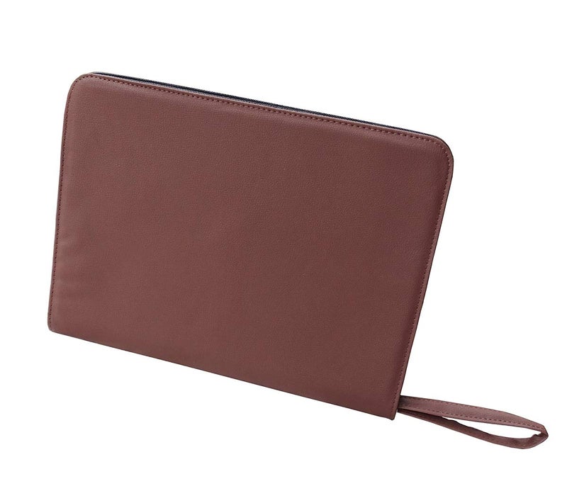 erofa 48 Fountain Pen Case, Rollerball Pen Holder PU Leather Bag Pouch Large Capacity for Your Collection - Brown - Image 2