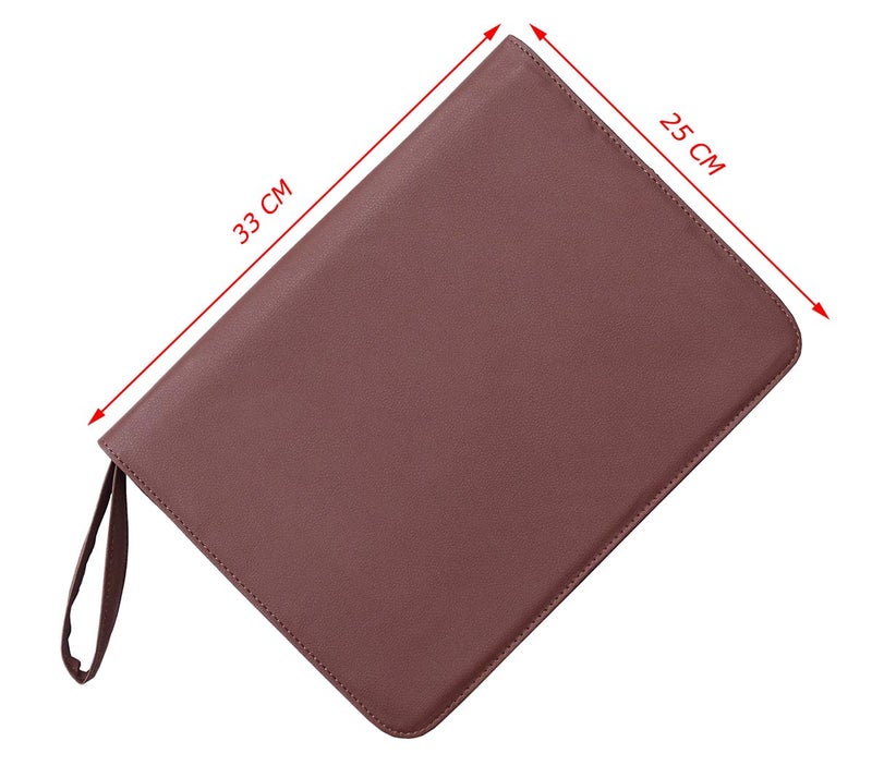 erofa 48 Fountain Pen Case, Rollerball Pen Holder PU Leather Bag Pouch Large Capacity for Your Collection - Brown - Image 4