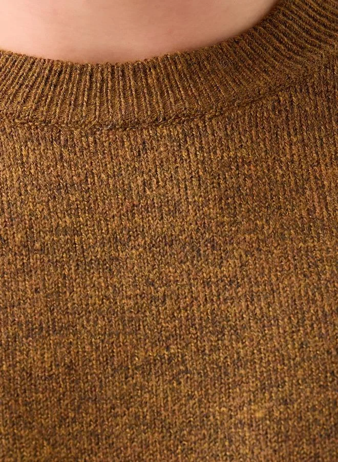 Splash FAV Textured Sweater with Crew Neck