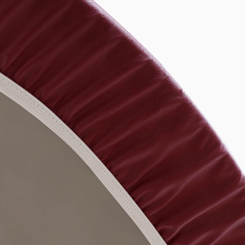 Obstal Fitted Round Red Table Cloth, Reversible Waterproof Stain Resistant Elastic Stretch Tablecloth, Wipe Clean Table Cover for Outdoor/Indoor Use, Fits Round Tables up to 48" - 56" Diameter - Image 5