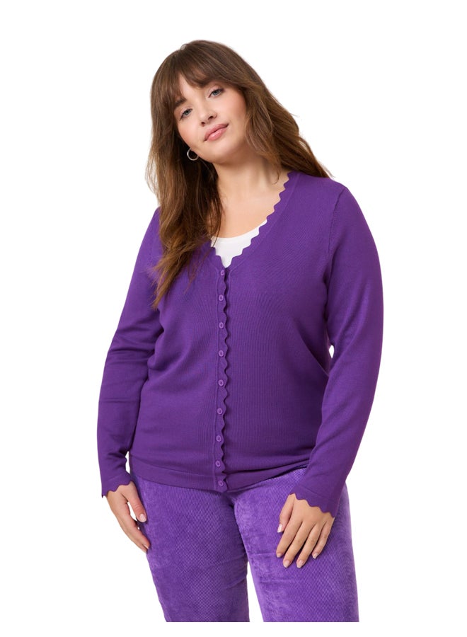 Samoon Wavy Edges Cardigan - Image 1