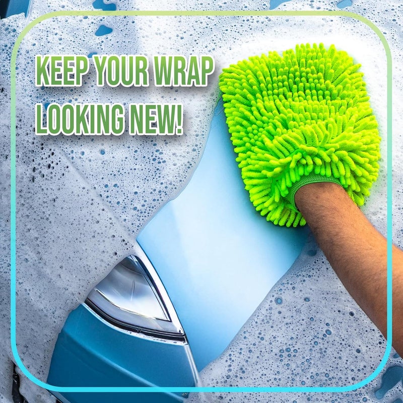 Rev Auto Vinyl Wrap Car Wash Soap Kit - Includes 64oz Car Wash Soap For Vinyl Wrap & Microfiber Wash Mitt | Works in Foam Cannon & Bucket Washes | pH-Balanced, Safe For All Finishes - Image 3