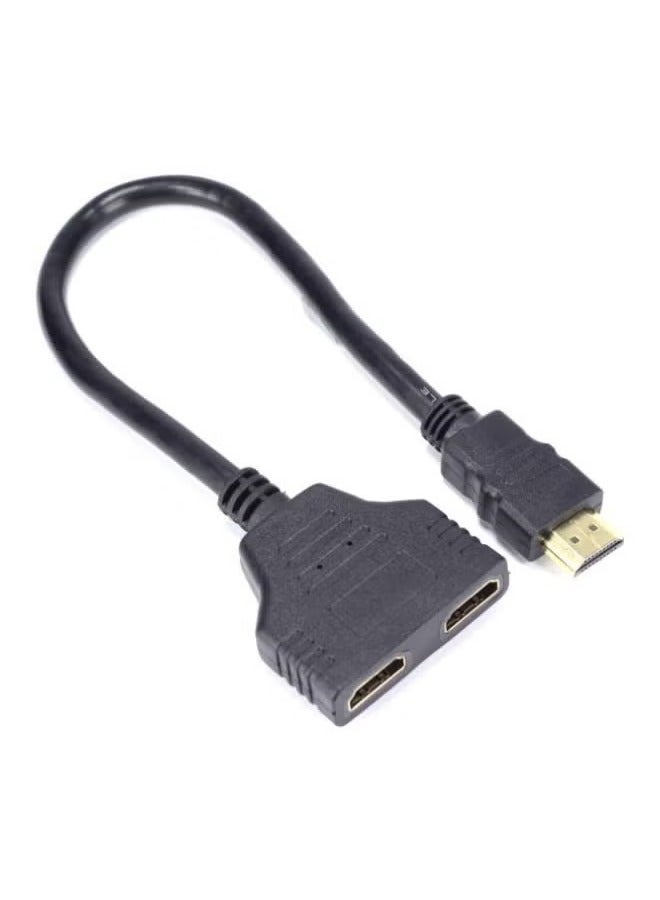 TIGER HDMI Male to HDMI Female Splitter Cable – Black, 1 Male to 2 Female Ports, High-Speed 4K Support, Durable and Flexible Design for TV, Monitors, Projectors, and Home Theater Systems  - Image 2