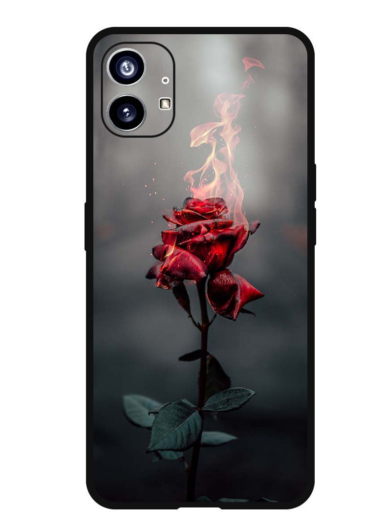 Theodor Protective Case Anti Scratch Shock Proof Bumper Cover For Nothing Phone 1 Burning Red Rose - Image 1